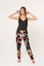 PANTALON BUDAPEST FLORES BASE NEGRO- TALLE S - comprar online