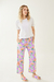 PANTALON PEONIA FLORES BASE LILA