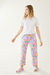 PANTALON PEONIA FLORES BASE LILA - tienda online