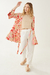 VESTIDO KIMONO FRESIA FLORES BASE BEIGE - comprar online