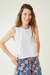 SHORT MAGNOLIA FLORES BASE AZUL - TALLE S - comprar online
