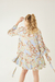 VESTIDO KIMONO FRESIA FLORES BASE CELESTE - comprar online