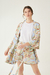 SHORT MAGNOLIA FLORES BASE CELESTE - tienda online