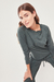 REMERA SERENA VERDE MELANGE - comprar online