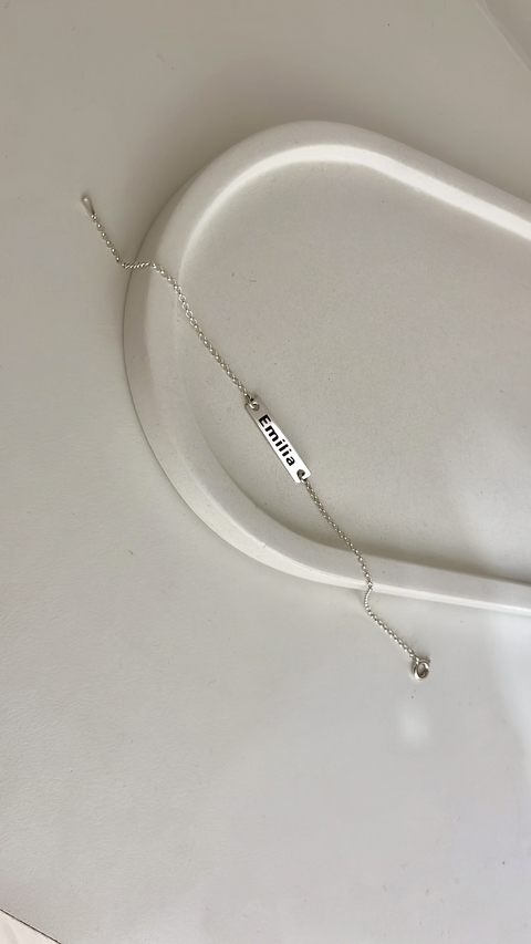 PULSERA PLATA 925 BARRA - comprar online