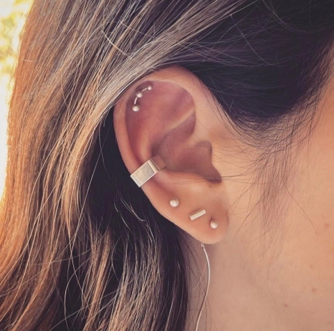 CUFF PLATA 925 CUADRADO