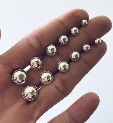 AROS PLATA 925 MEDIA BOLA