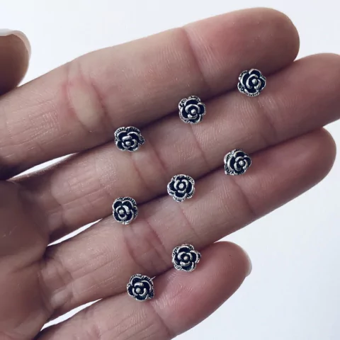 MINIATURA PLATA 925 ROSA INDIVIDUAL