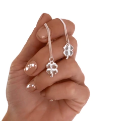 DIJE TRÉBOL PLATA 925 CON O SIN CADENA - comprar online