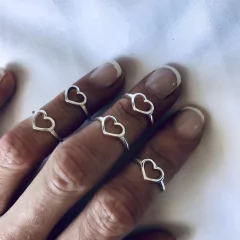 MIDI PLATA 925 CORAZÓN CALADO - TAKUARA