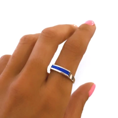 Imagen de ANILLO PLATA 925 BARRITA