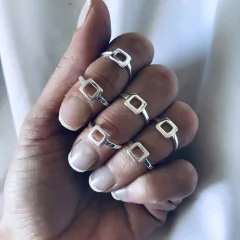 MIDI PLATA 925 CUADRADO CALADO