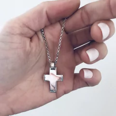 CRUZ PLATA 900 MACIZA HAY SEIS TAMAÑOS - comprar online