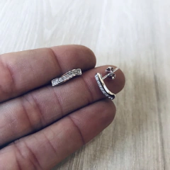 AROS PLATA 925 ONDA CUBIC - comprar online