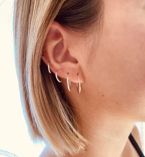 ARGOLLITAS PLATA 925 POR UNIDAD