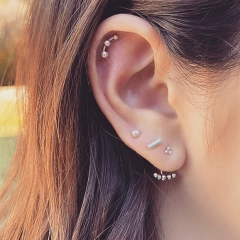 AROS PLATA 925 COCO - comprar online