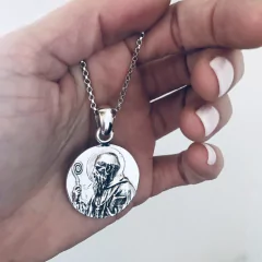 DIJE PLATA 925 SAN BENITO MACIZO - tienda online