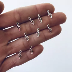 MINIATURA PLATA 925 CLAVE DE SOL INDIVIDUAL