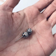 AROS PLATA 925 BOLA CUBIC - comprar online