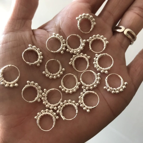 ARGOLLITA PLATA 925 (por unidad) BOLITAS COSIDAS