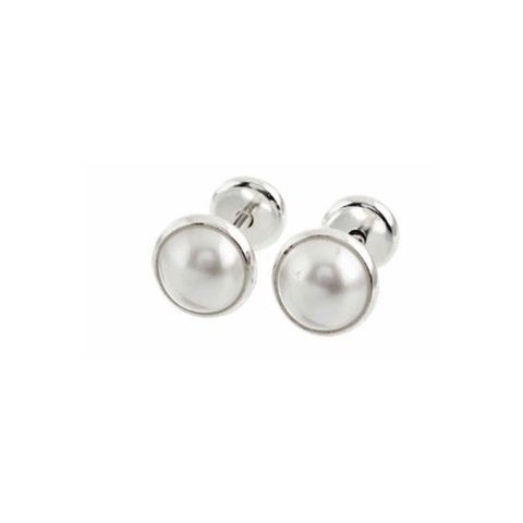 ABRIDORES PLATA 925 MEDIA PERLA ENGARZADA