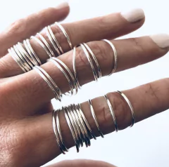 ANILLO PLATA 925 HILITO ALAMBRE REDONDO en internet