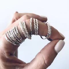 ANILLO PLATA 925 HILITO RETORCIDO - tienda online