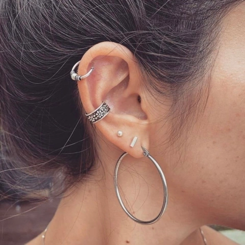 CUFF PLATA 925 FLORES