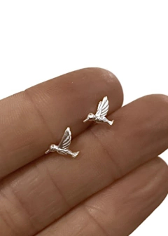 MINIATURAS PLATA 925 COLIBRÍ CON VOLUMEN POR PAR en internet