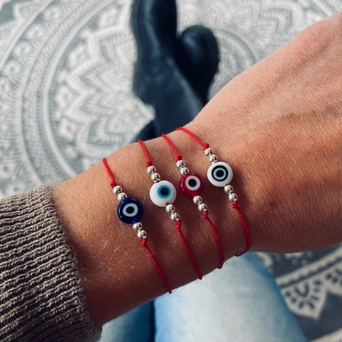 PULSERA BEACH DOBLE BOLITA PLATA 925