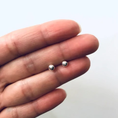 AROS PLATA 925 PASANTE BOLITA - TAKUARA