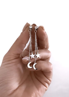 AROS ACERO QUIRURGICO DOBLE CAIDA (por par)