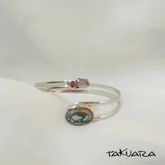 PULSERA ALPACA DOBLE NÁCAR CHICA - TAKUARA