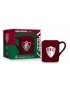 Caneca de Porcelana Fluminense Grená Quadrada - 220ml