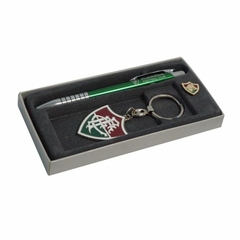 Kit Fluminense Caneta/chaveiro/boton Com Estojo - Oficial na internet