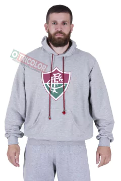 Moletom Fluminense Mescla com Capuz - Hat Trick