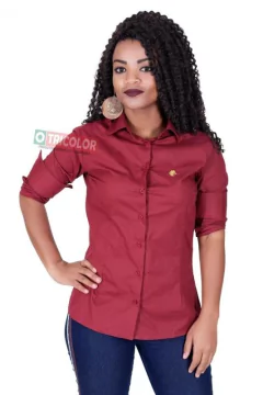 Camisa Social Fluminense Feminina Grená Ffc - Hat Trick - Camisas do Fluminense a partir de R$ 49,90 !  