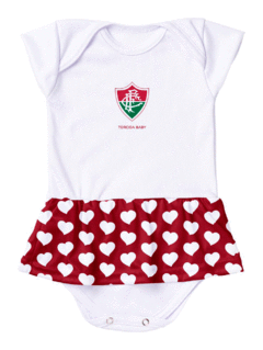 Body com Saia Grená do Fluminense - Torcida Baby