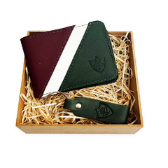Kit Carteira e Chaveiro do Fluminense em Couro - comprar online