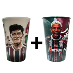 Kit com 2 Copos do Fluminense Oficial - Plástico 550ml