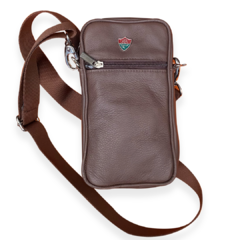 Bag Cargo Slim do Fluminense em Couro - Café