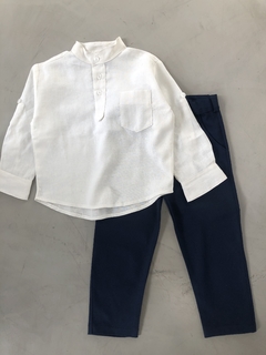 PANTALÓN CLÁSICO AZUL - comprar online