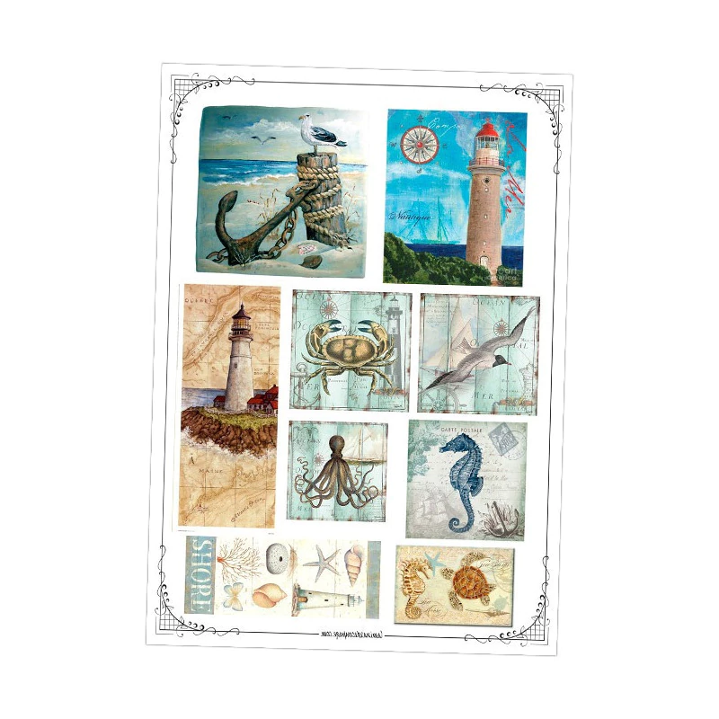 Playa #01! Lámina Para Transferencias 21 X 29 Cm