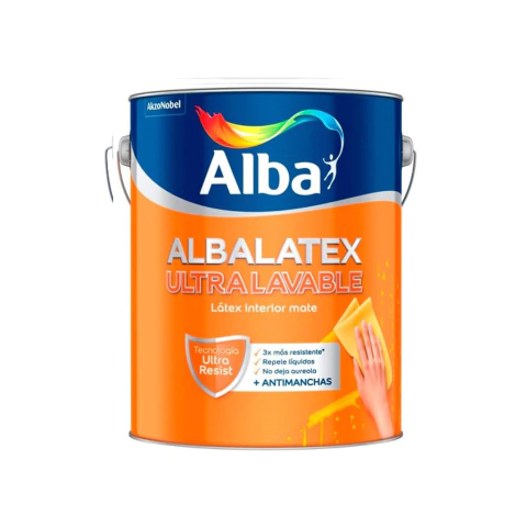 Latex Interior Albalatex Ultralavable Blanco 4 Lts Alba