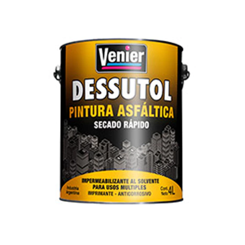 Pintura Asfaltica Dessutol Secado Rapido 1 Lt Venier - comprar online