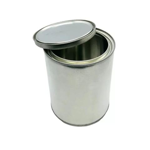 Lata de Pintura Vacia 1 Litro C/tapa Hojalata Plateada - comprar online