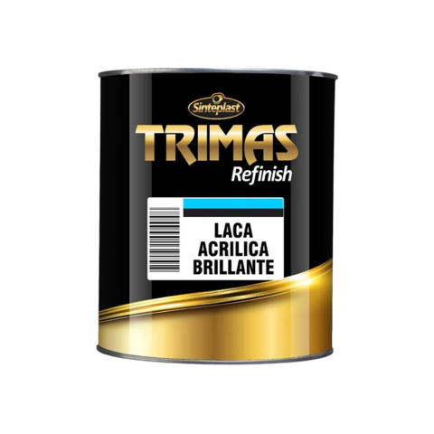 Laca Acrilica Brillante Negro 1 Lt Trimas Sinteplast - comprar online