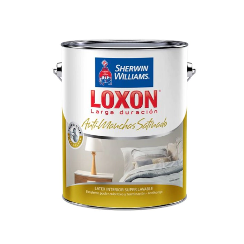 Latex Interior Loxon Antimanchas Satinado Blanco 20 Lts Sherwin Williams