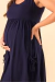 Vestido Gestante e Amamentação - Andressa Azul - D'Rafa - Moda Gestante