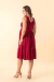 Vestido Gestante Jane - Vermelho Queimado - D'Rafa - Moda Gestante